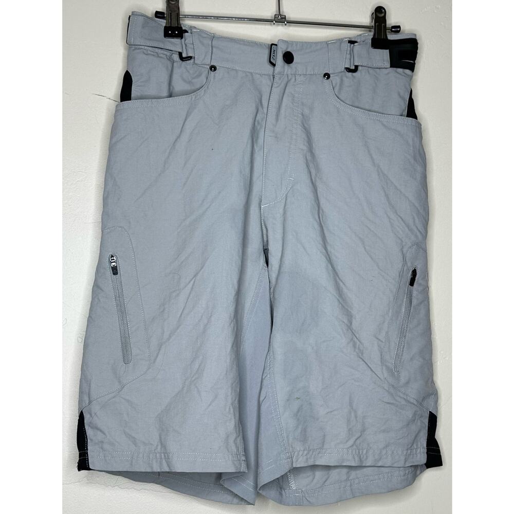 Zoic Ether Cycling Mountain Biking Cargo Shorts 11" Inseam Gray Size Medium